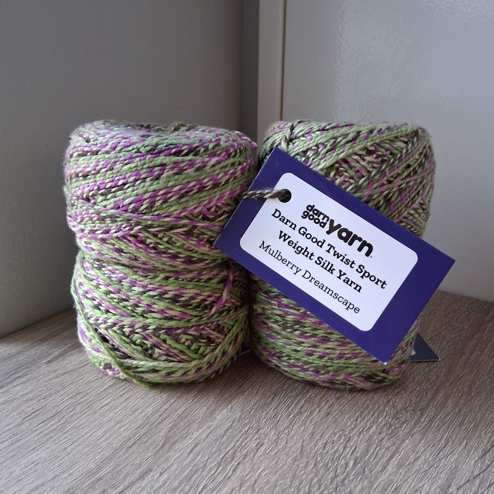 🌷 Darn Good Yarn Twist Sport Weight Silk Yarn 🪻🌱